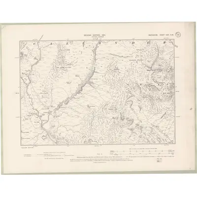 1898 Map of Perth and Clackmannan Sheet CXIV.SW, 1901 Print
