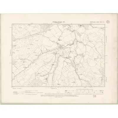 1900 Map of Perth and Clackmannan Sheet CXIX.NE, 1902 Print