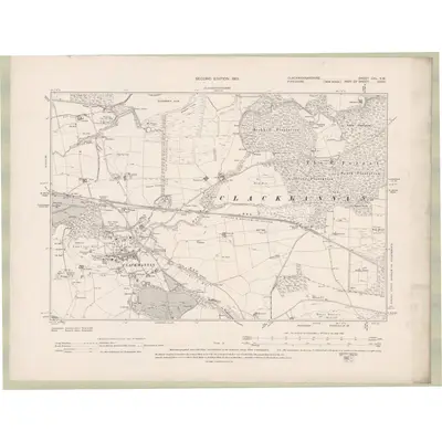 1898 Map of Perth and Clackmannan Sheet CXL.NW, 1901 Print