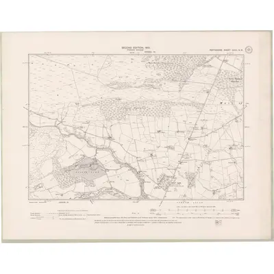 1899 Map of Perth and Clackmannan Sheet CXVII.NW, 1901 Print