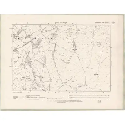 1900 Map of Perth and Clackmannan Sheet CXVIII.NE, 1901 Print