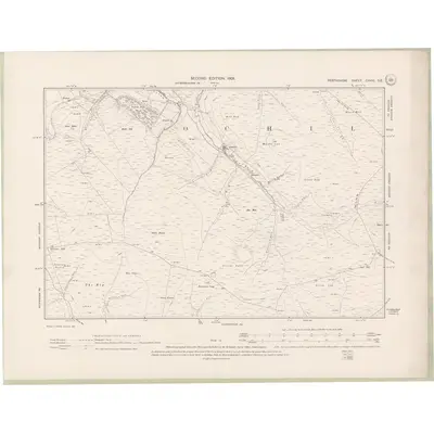 1899 Map of Perth and Clackmannan Sheet CXVIII.SE, 1901 Print