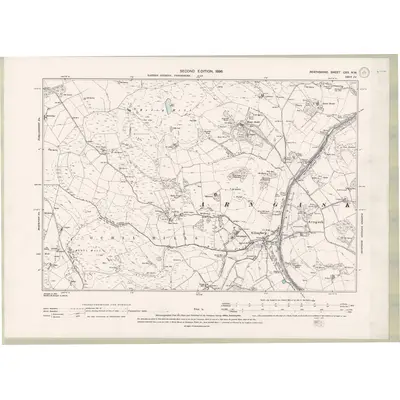 1895 Map of Perth and Clackmannan Sheet CXX.NW, 1896 Print