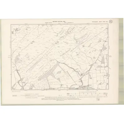 1898 Map of Perth and Clackmannan Sheet CXXIII.SE, 1901 Print
