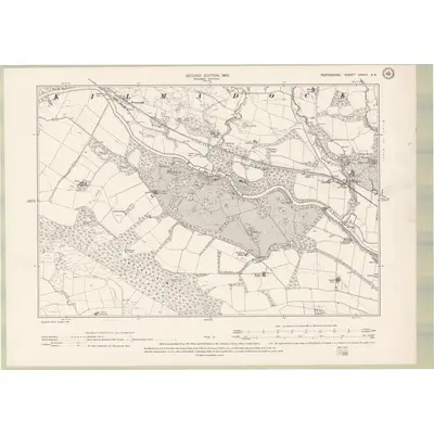 1899 Map of Perth and Clackmannan Sheet CXXIV.SE, 1901 Print