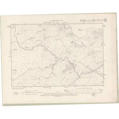 1898 Map of Perth and Clackmannan Sheet CXXIX.NW, 1901 Print
