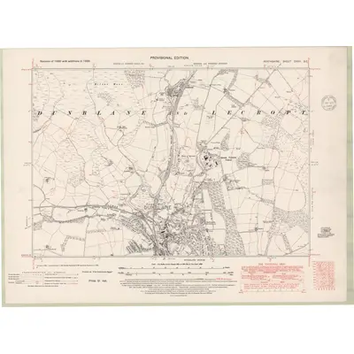 1938 Map of Perth and Clackmannan Sheet CXXV.SE, 1948 Print
