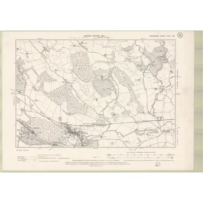 1899 Map of Perth and Clackmannan Sheet CXXV.SW, 1901 Print
