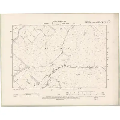 1899 Map of Perth and Clackmannan Sheet CXXVI.SW, 1901 Print