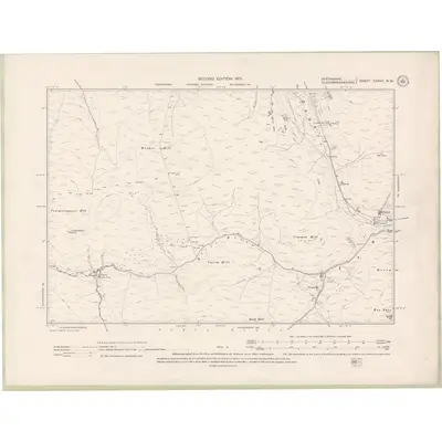 1899 Map of Perth and Clackmannan Sheet CXXVII.NW, 1901 Print