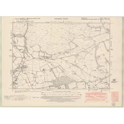 1946 Map of Perth and Clackmannan Sheet CXXVIII.SW, 1952 Print
