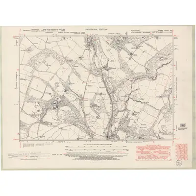 1948 Map of Perth and Clackmannan Sheet CXXXII.NE, 1952 Print