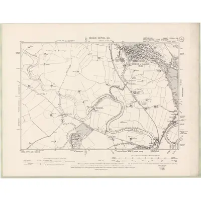1899 Map of Perth and Clackmannan Sheet CXXXII.SE, 1901 Print
