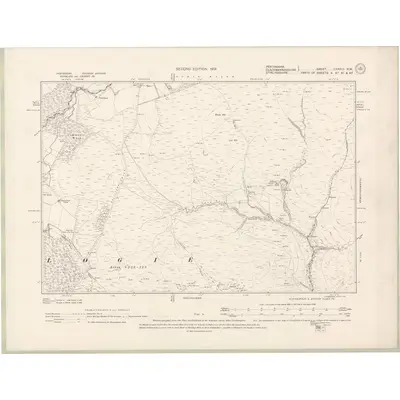 1899 Map of Perth and Clackmannan Sheet CXXXIII.NW, 1901 Print