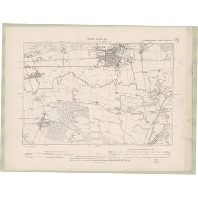 1899 Map of Perth and Clackmannan Sheet CXXXIII.SE, 1901 Print