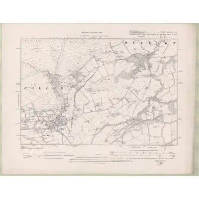 1899 Map of Perth and Clackmannan Sheet CXXXIV.NE, 1901 Print