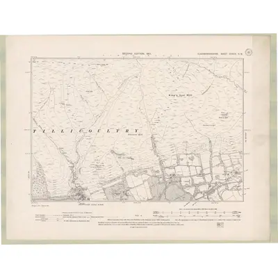 1899 Map of Perth and Clackmannan Sheet CXXXIV.NW, 1901 Print