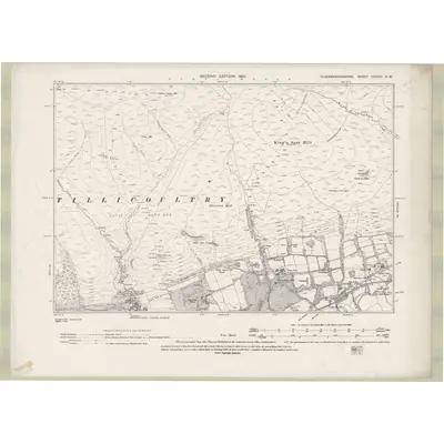 1899 Map of Perth and Clackmannan Sheet CXXXIV.NW, 1923 Print