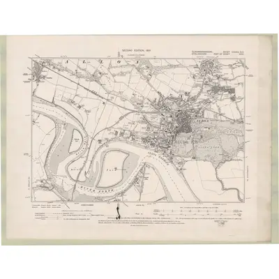 1899 Map of Perth and Clackmannan Sheet CXXXIX.NE, 1901 Print