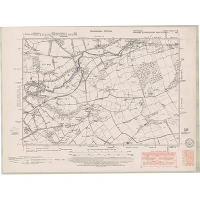 1948 Map of Perth and Clackmannan Sheet CXXXV.NW, 1951 Print