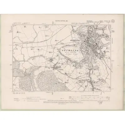 1899 Map of Perth and Clackmannan Sheet CXXXVIII.NE, 1901 Print