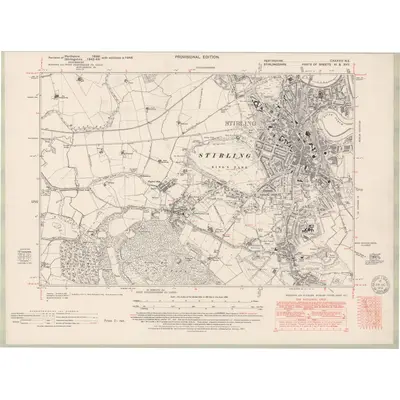 1948 Map of Perth and Clackmannan Sheet CXXXVIII.NE, 1951 Print