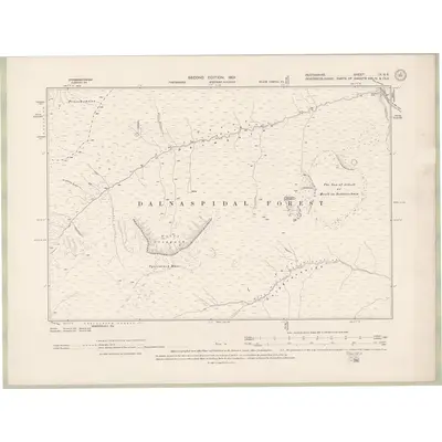 1898 Map of Perth and Clackmannan Sheet IX.SE, 1901 Print