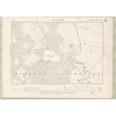 1899 Map of Perth and Clackmannan Sheet LI.NW, 1900 Print