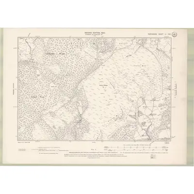 1899 Map of Perth and Clackmannan Sheet LI.SW, 1900 Print