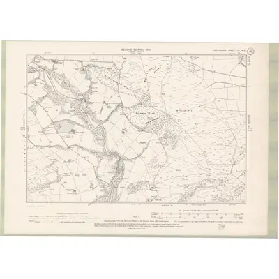 1899 Map of Perth and Clackmannan Sheet LII.NE, 1901 Print
