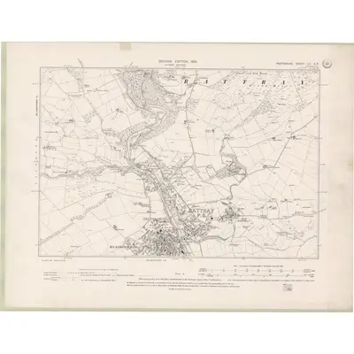 1899 Map of Perth and Clackmannan Sheet LII.SE, 1901 Print