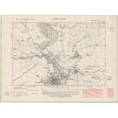 1938 Map of Perth and Clackmannan Sheet LII.SE, 1948 Print
