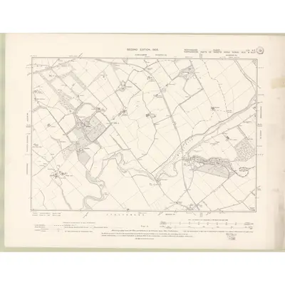 1898 Map of Perth and Clackmannan Sheet LIII.SE, 1902 Print
