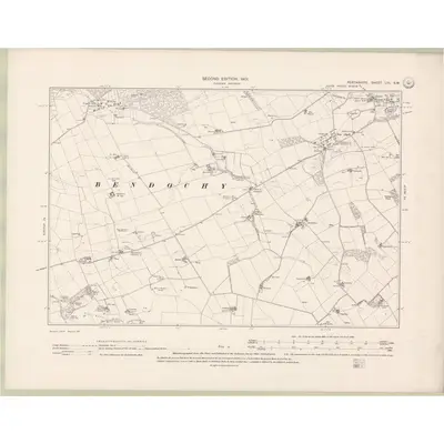 1898 Map of Perth and Clackmannan Sheet LIII.SW, 1901 Print