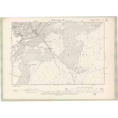 1898 Map of Perth and Clackmannan Sheet LIX.NE, 1900 Print