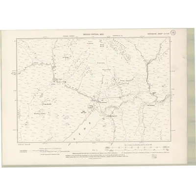 1898 Map of Perth and Clackmannan Sheet LV.SE, 1900 Print