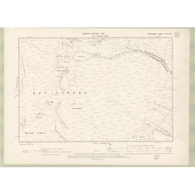 1898 Map of Perth and Clackmannan Sheet LVIII.SW, 1900 Print