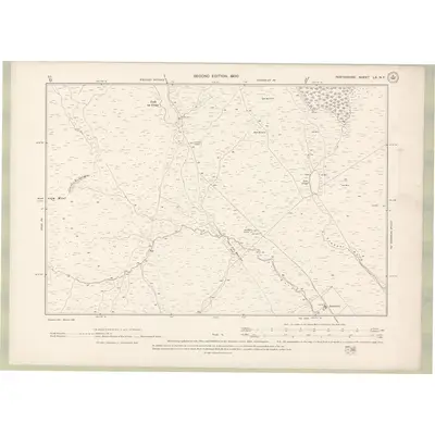 1898 Map of Perth and Clackmannan Sheet LX.NE, 1900 Print