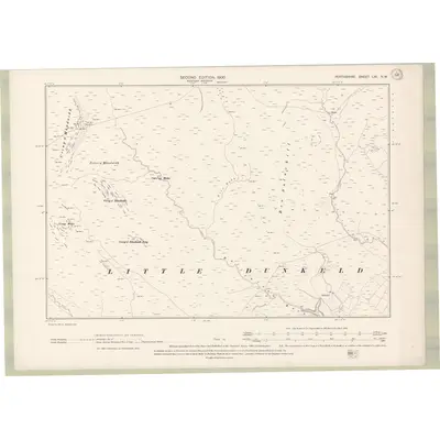 1898 Map of Perth and Clackmannan Sheet LXI.NW, 1900 Print