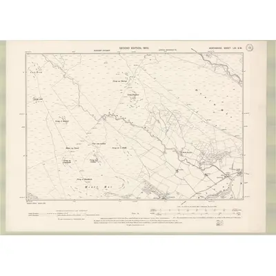 1898 Map of Perth and Clackmannan Sheet LXI.SW, 1900 Print
