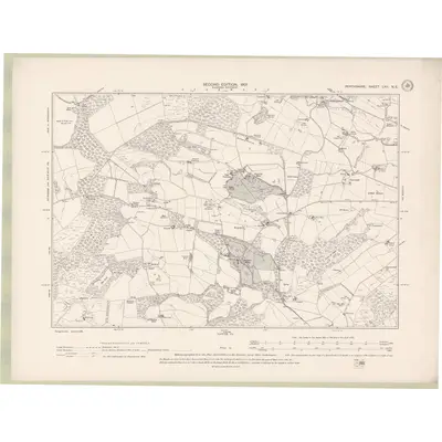 1899 Map of Perth and Clackmannan Sheet LXII.NE, 1901 Print