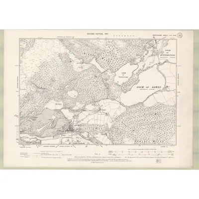 1899 Map of Perth and Clackmannan Sheet LXII.NW, 1901 Print