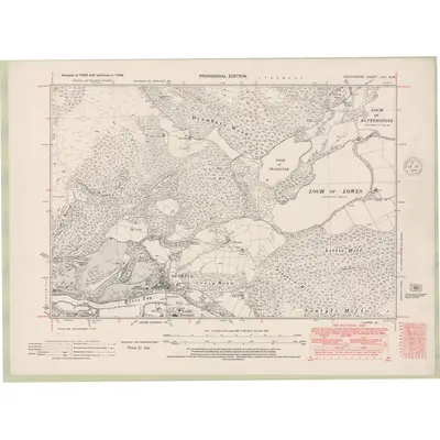 1938 Map of Perth and Clackmannan Sheet LXII.NW, 1948 Print