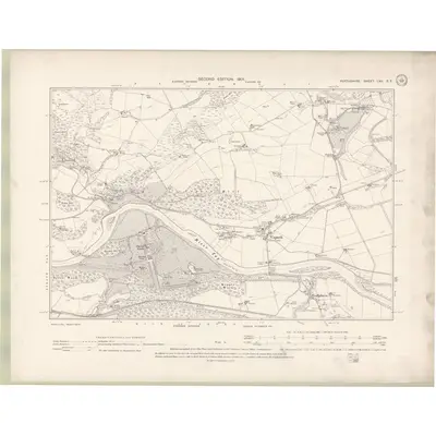 1899 Map of Perth and Clackmannan Sheet LXII.SE, 1901 Print