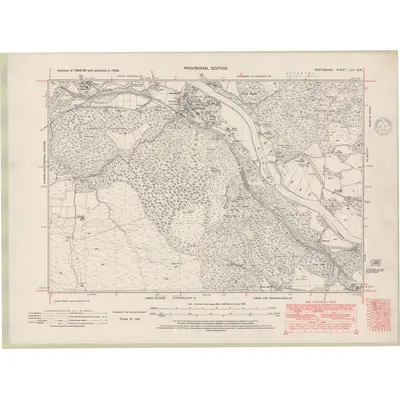 1938 Map of Perth and Clackmannan Sheet LXII.SW, 1948 Print