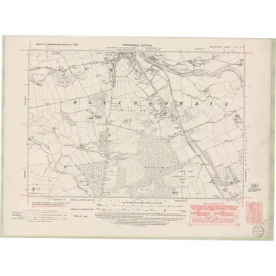 1938 Map of Perth and Clackmannan Sheet LXIII.NE, 1947 Print