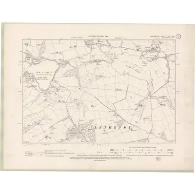 1899 Map of Perth and Clackmannan Sheet LXIII.NW, 1901 Print