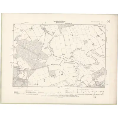 1899 Map of Perth and Clackmannan Sheet LXIII.SE, 1901 Print