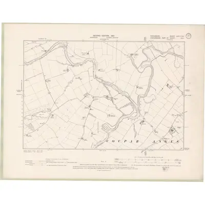 1899 Map of Perth and Clackmannan Sheet LXIV.NW, 1901 Print