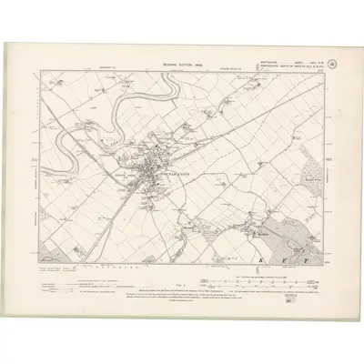 1898 Map of Perth and Clackmannan Sheet LXIV.SW, 1902 Print